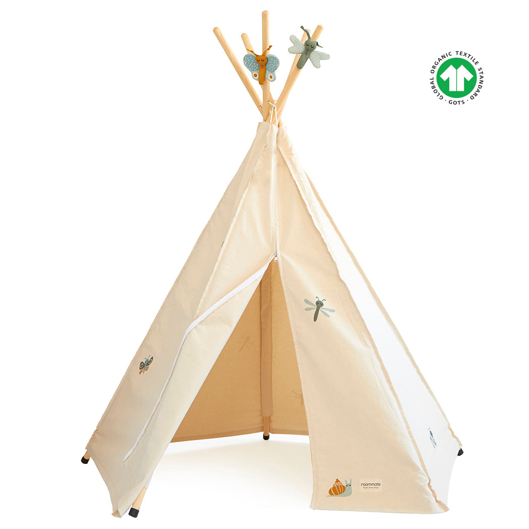 Play Tent Hippie Tipi Natur with Print • – Roommate