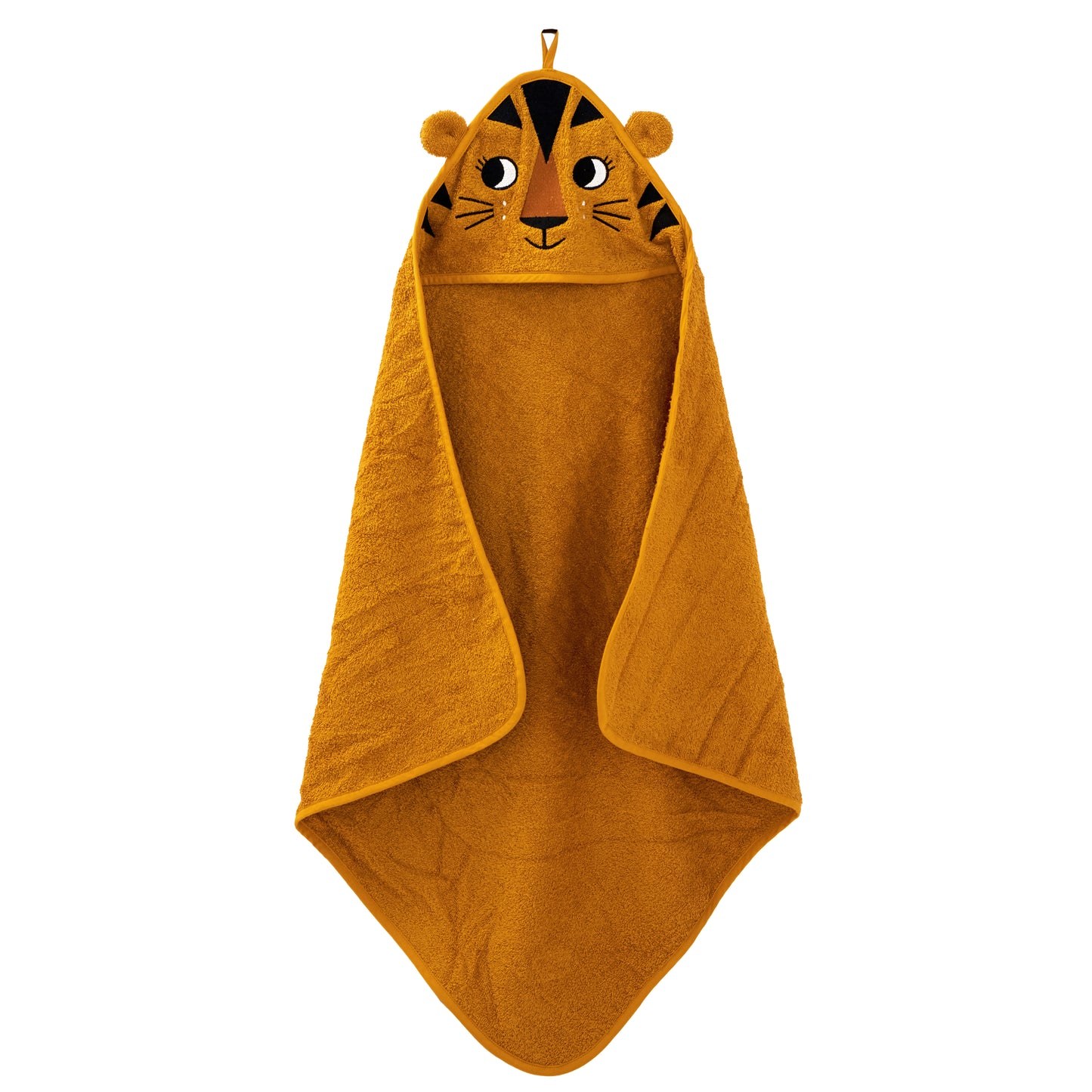 Tiger Hooded Towel -Ochre - ROOMMATE.DK