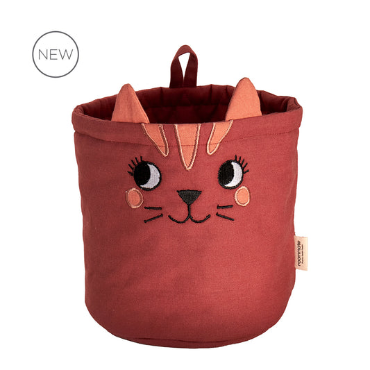 Kat opbevaringskurv - Rød Marsala - Ø18cm • ROOMMATE.dk