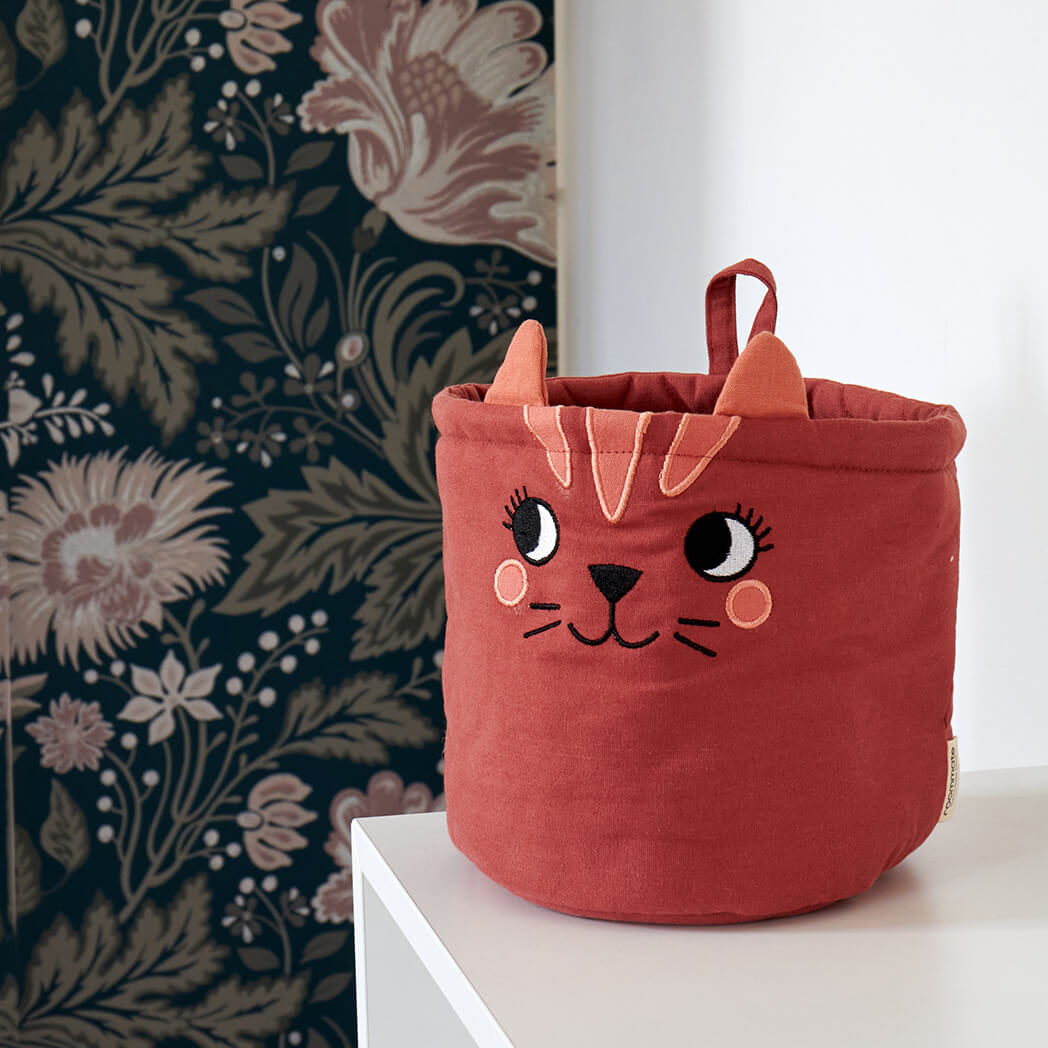 CAT QUILTED BASKET - MINI