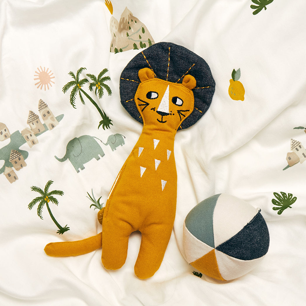 Lion Teddy Bear -Yellow Ochre - ROOMMATE.DK