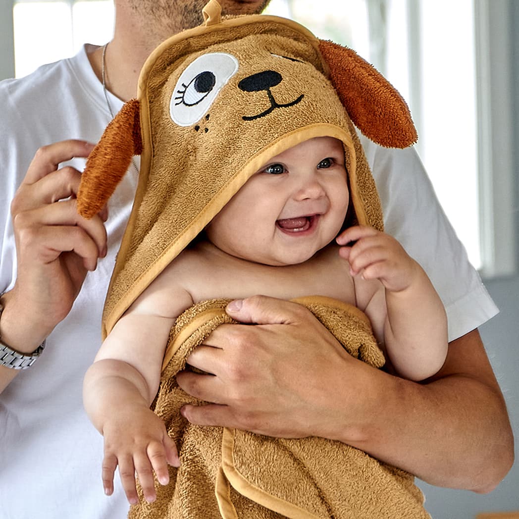 Dog hooded towel - light brown - ROOMMATE.DK