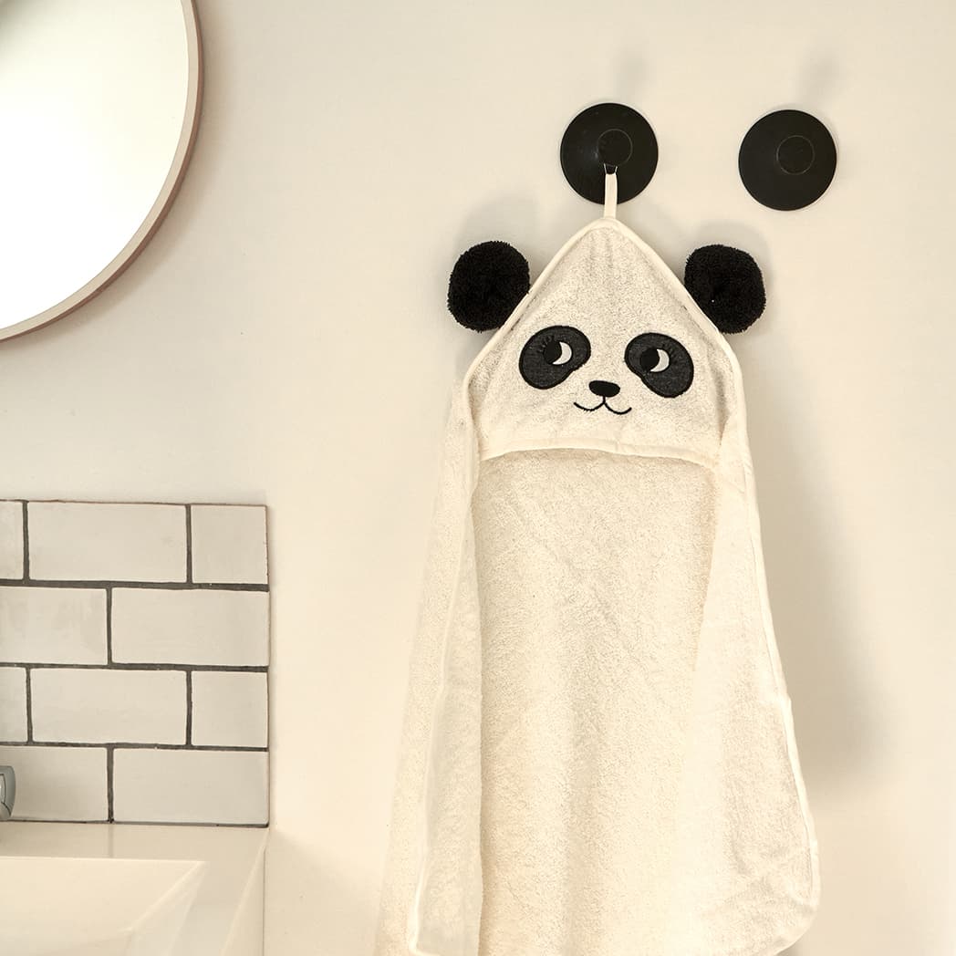Panda Hooded Towel - Off White • ROOMMATE.DK