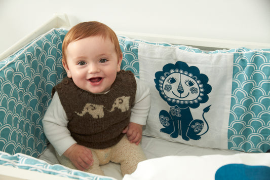 Løve Sengerand - Blå • ROOMMATE.DK