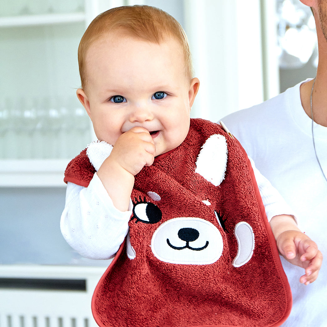 Red Panda Bib - Marsala Red - ROOMMATE.dk