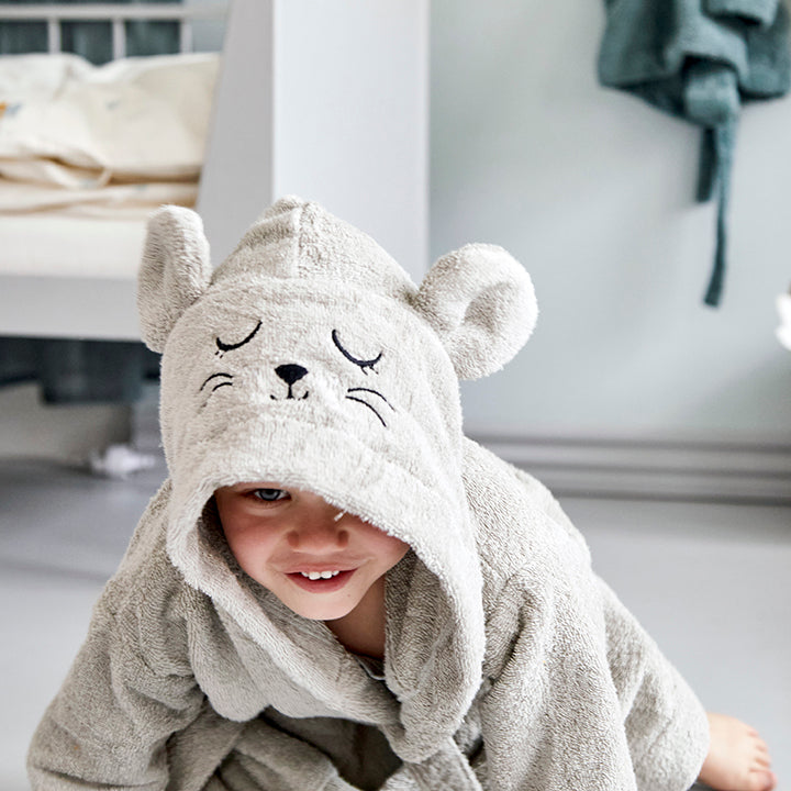 Mouse Bathrobe - Light Grey - ROOMMATE.dk