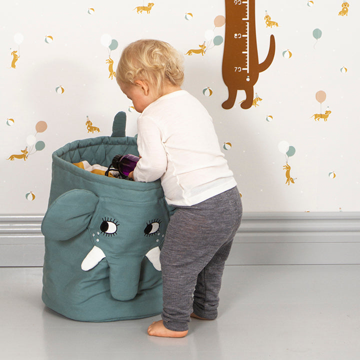 Elefant Opbevaringskurv - Sea Grey • ROOMMATE.dk