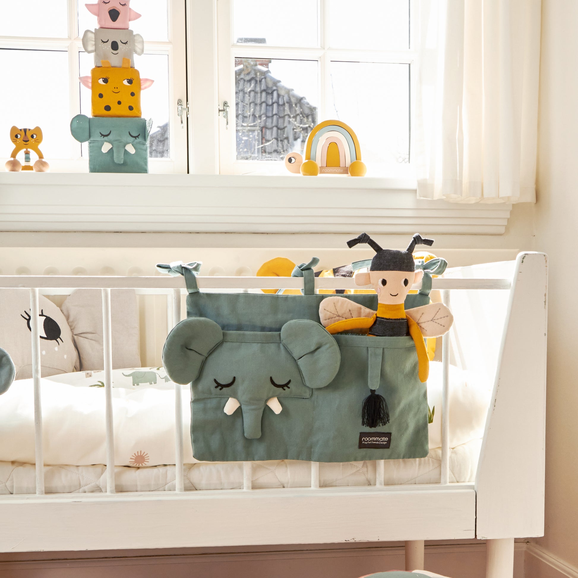 Elephant Bed Pocket - Sea Grey • ROOMMATE.dk