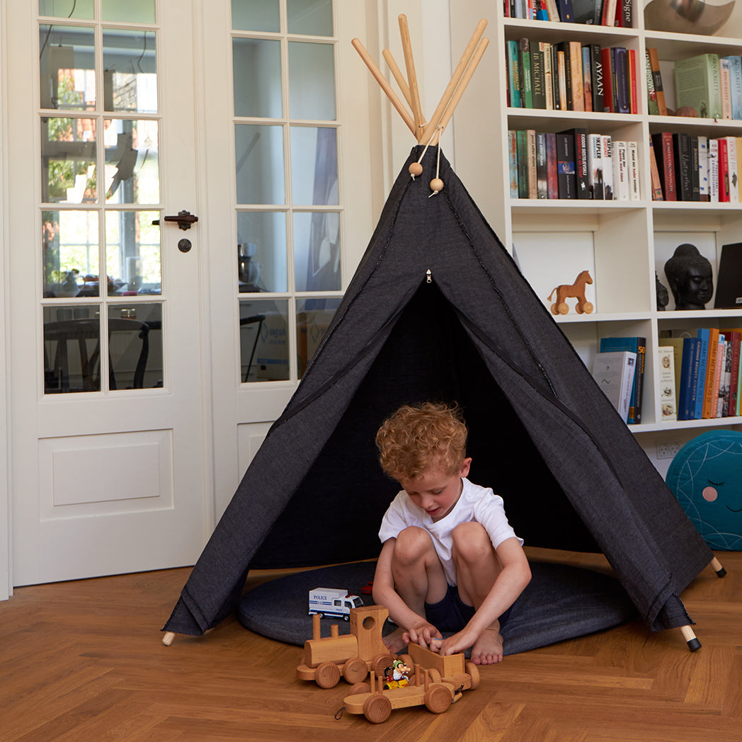 Legetelt Hippie tipi - Mørk Grå -ROOMMATE.dk