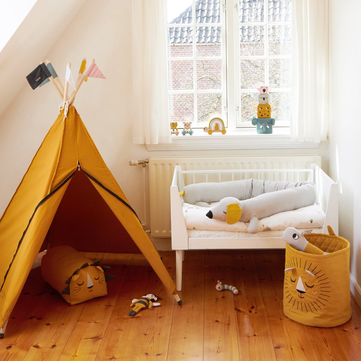 Playtent Hippie tipi - Yellow Ochre -ROOMMATE.dk