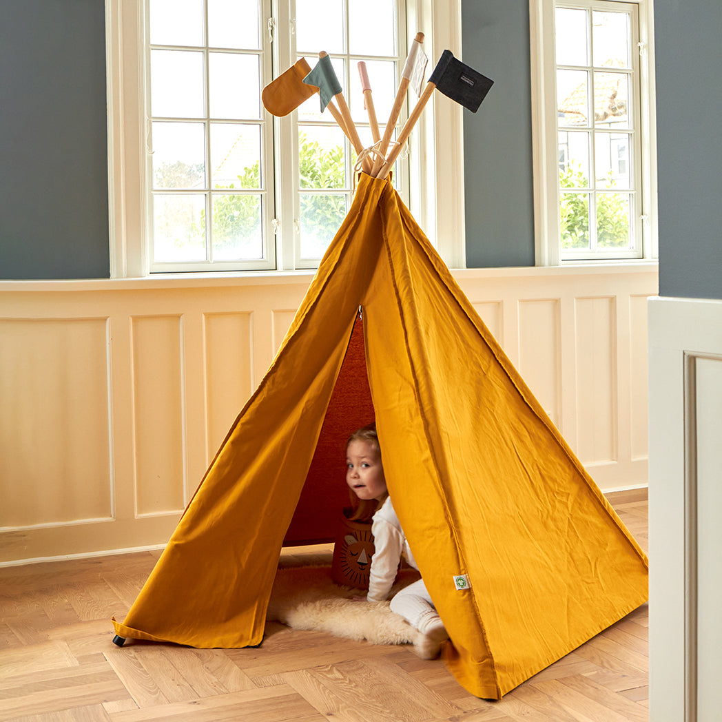 Legetelt Hippie tipi - Okker Gul -ROOMMATE.dk