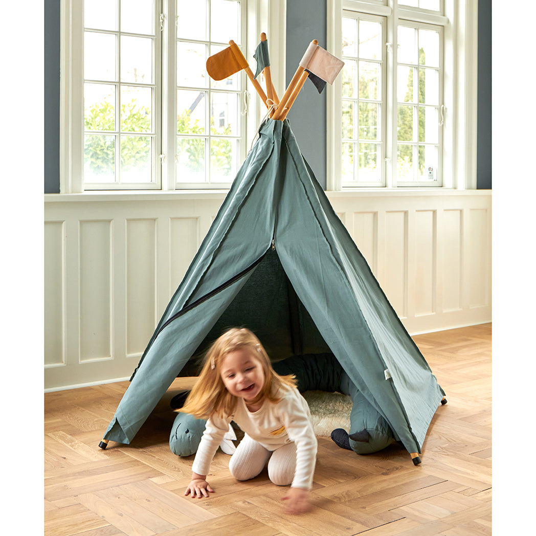 Legetelt Hippie Tipi - Sea Grey -ROOMMATE.dk