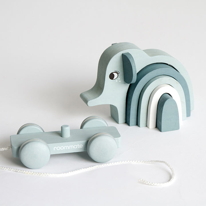 ELEPHANT PULL ALONG & STACKING TOY