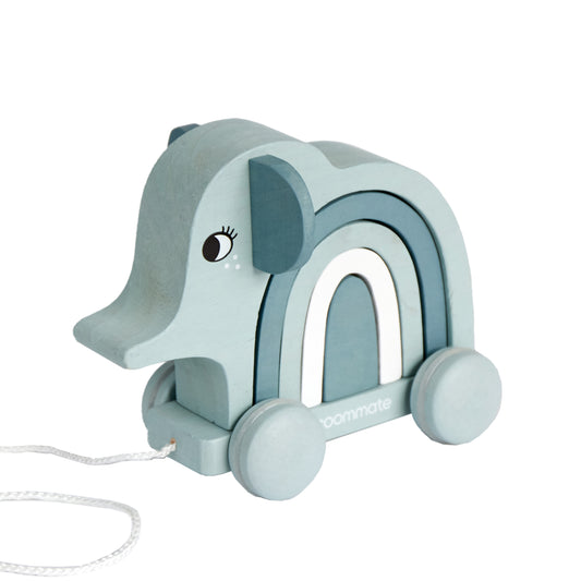 ELEPHANT PULL ALONG & STACKING TOY