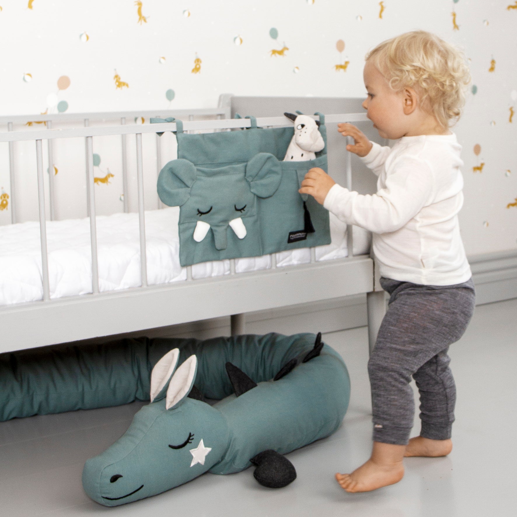 Elefant Sengelomme - Sea Grey • ROOMMATE.dk